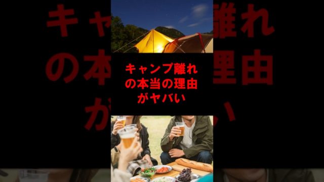 キャンプ離れの本当の理由がやばい
