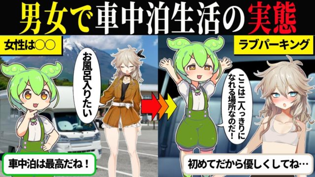 男と女で車中泊をするとどうなるのか？