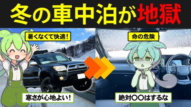 冬の車中泊を甘く見ていたずんだもんの末路
